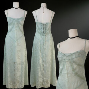 Unbranded Womens Y2K Fairy Maxi Dress Size M Ethereal Corset Renaissance Whimsy